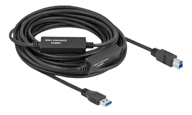 DeLOCK Active USB 3.2 Gen 1 Cable USB Type-A to USB Type-B 10 m ryhmässä TIETOKOONET & TARVIKKEET / Kaapelit & Sovittimet / USB / USB-A / Kaapelit @ TP E-commerce Nordic AB (C70704)