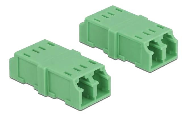 DeLOCK Optical Fiber Coupler LC Duplex female to LC Duplex female ryhmässä TIETOKOONET & TARVIKKEET / Verkko / Mediamuuntimet @ TP E-commerce Nordic AB (C70729)