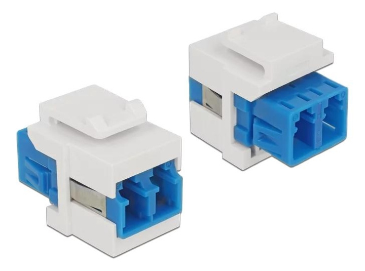 DeLOCK Keystone Module LC Duplex female to LC Duplex female ryhmässä TIETOKOONET & TARVIKKEET / Kaapelit & Sovittimet / Verkko / Sovittimet & Liittimet @ TP E-commerce Nordic AB (C70752)