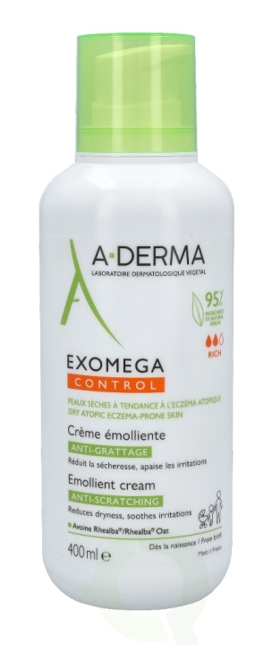 A-Derma Exomega Control Emollient Cream 400 ml ryhmässä KAUNEUS JA TERVEYS / Ihonhoito / Kehon hoito / Vartalovoide @ TP E-commerce Nordic AB (C70966)