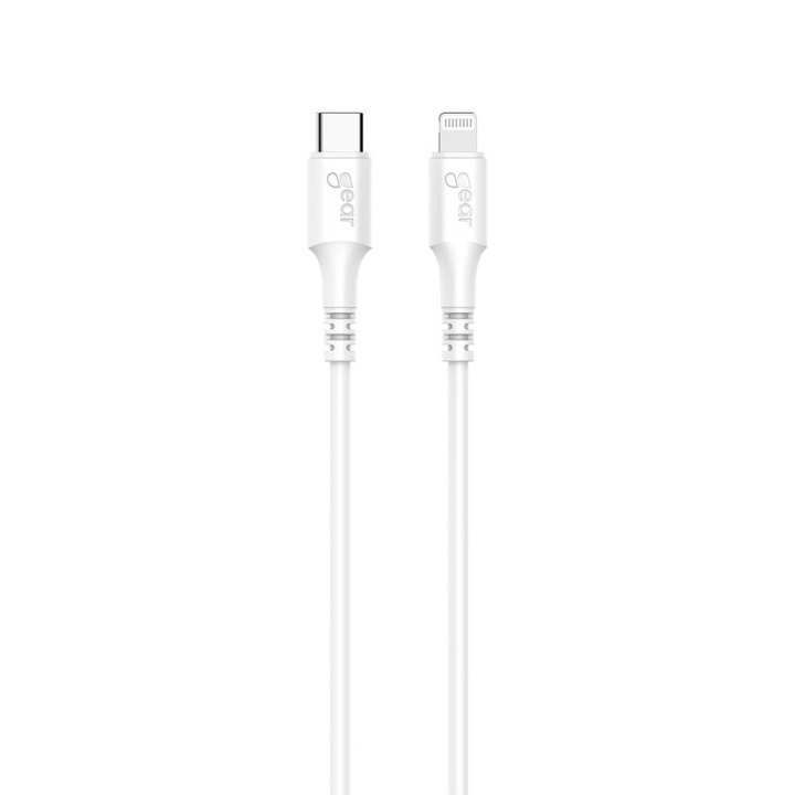 Gear Latausjohto USB-C till Lightning 0.5m Valkoinen MFI C94 ryhmässä ÄLYPUHELIMET JA TABLETIT / Laturit & Kaapelit / Kaapelit / Lightning kaapelit @ TP E-commerce Nordic AB (C71399)