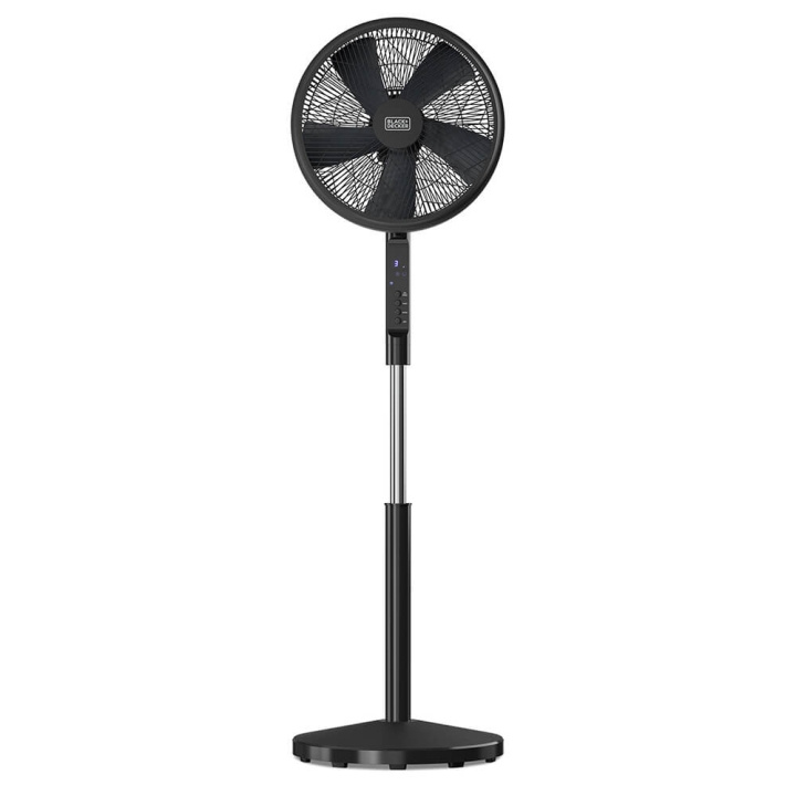 BLACK+DECKER Pedestal Fan 5 Blades Black 50W ryhmässä KOTI, TALOUS JA PUUTARHA / Tuulettimet ja ilmastointilaitteet / Lattiatuulettimet @ TP E-commerce Nordic AB (C71424)
