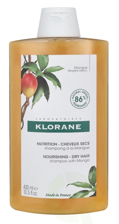 Klorane Nourishing Shampoo With Mango Butter 400 ml Dry Hair ryhmässä KAUNEUS JA TERVEYS / Hiukset &Stailaus / Hiustenhoito / Shampoo @ TP E-commerce Nordic AB (C73467)