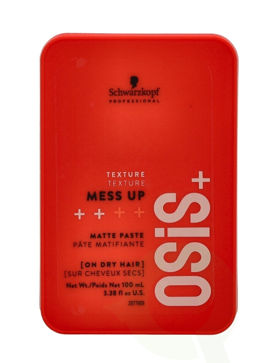 Schwarzkopf Osis+ Mess Up Matte Paste 100 ml #2 Medium Control ryhmässä KAUNEUS JA TERVEYS / Hiukset &Stailaus / Hiusten stailaus / Muotoiluvaahto @ TP E-commerce Nordic AB (C73780)