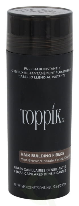 Toppik Hair Building Fibers - Medium Brown 27.5 gr ryhmässä KAUNEUS JA TERVEYS / Hiukset &Stailaus / Hiustenhoito / Hiusväri / Hiusväri & Väripommi @ TP E-commerce Nordic AB (C73921)