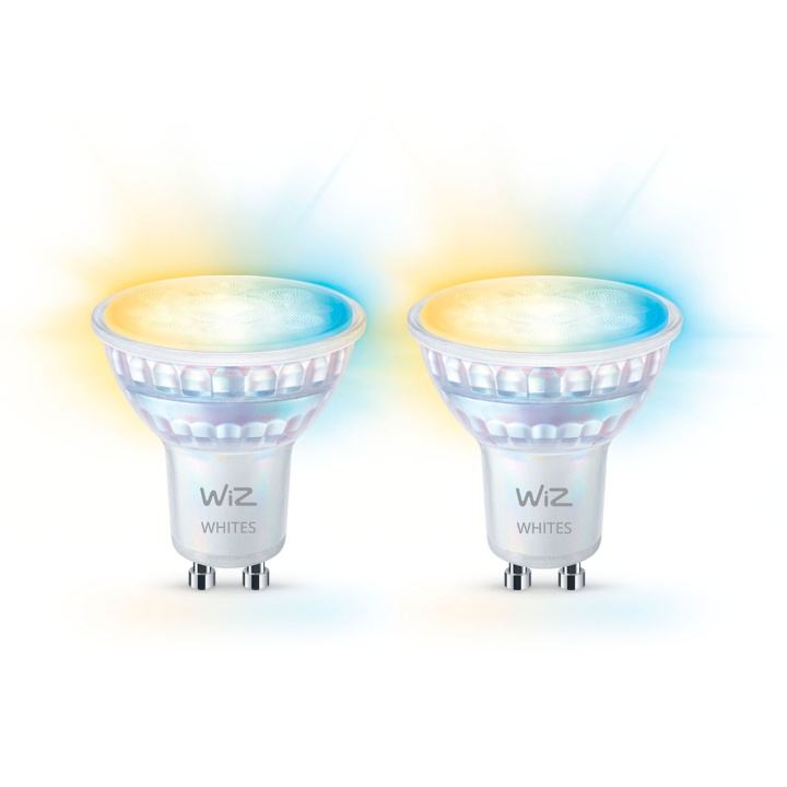 WiZ WiFi Smart LED GU10 50W 345lm Lämmin-kylmä valkoinen 2-pakkaus ryhmässä KODINELEKTRONIIKKA / Valaistus / LED-lamput @ TP E-commerce Nordic AB (C74695)