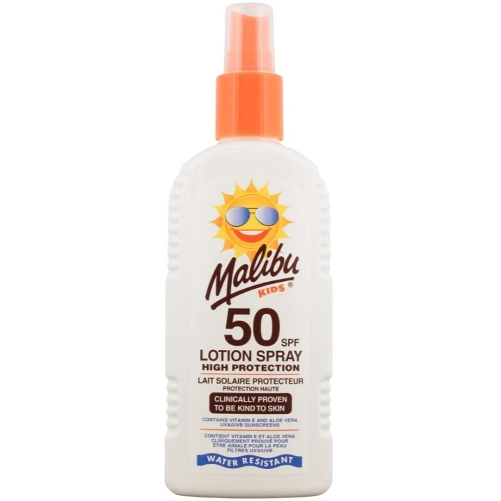 Malibu Lasten voidesuihke SPF50 200ml ryhmässä KAUNEUS JA TERVEYS / Ihonhoito / Rusketus / Aurinkosuoja @ TP E-commerce Nordic AB (C74759)