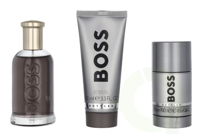 Hugo Boss Bottled Giftset 275 ml Edp Spray 100ml/Shower Gel 100ml/Deo Stick 75ml ryhmässä KAUNEUS JA TERVEYS / Lahjapakkaukset / Miesten lahjapakkaukset @ TP E-commerce Nordic AB (C74990)