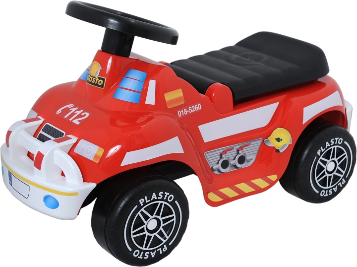 Plasto Off-Road -potkuauto, paloauto ryhmässä LELUT, TUOTTEET LAPSILLE JA VAUVOILLE / Ulkoleut / Puutarhalelut @ TP E-commerce Nordic AB (C75350)