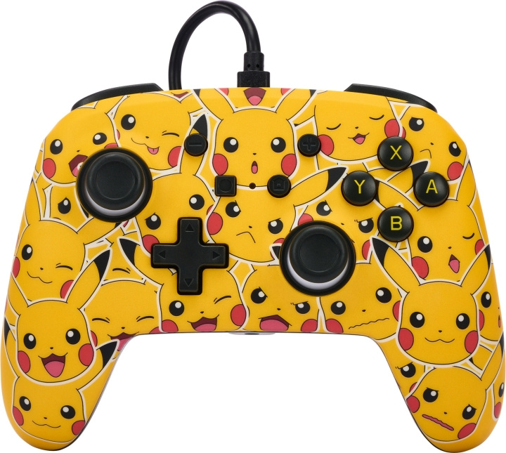 PowerA Enhanced Wired Controller -peliohjain, Pikachu Moods, Switch ryhmässä KODINELEKTRONIIKKA / Pelikonsolit & Tarvikkeet / Nintendo Switch / Tarvikkeet @ TP E-commerce Nordic AB (C75379)