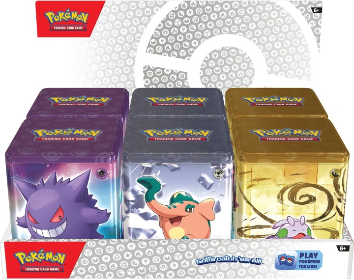 POKEMON Stacking Tin 2024 - keräilykorttiboxi, lajitelma ryhmässä LELUT, TUOTTEET LAPSILLE JA VAUVOILLE / Peli / Korttipeli @ TP E-commerce Nordic AB (C75419)