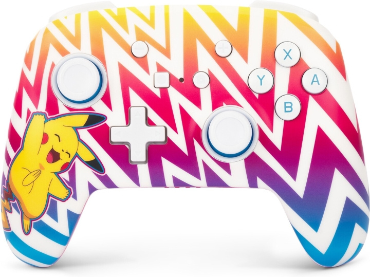 PowerA Enhanced Wireless Controller -langaton peliohjain, Pikachu Vibrant, Switch ryhmässä KODINELEKTRONIIKKA / Pelikonsolit & Tarvikkeet / Nintendo Switch / Tarvikkeet @ TP E-commerce Nordic AB (C75424)