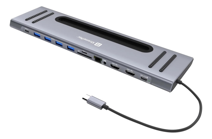 XtremeMac type-c docking hub station, 12 ports ryhmässä TIETOKOONET & TARVIKKEET / Kannettavat tietokoneet & tarvikkeet / Telakka @ TP E-commerce Nordic AB (C75670)