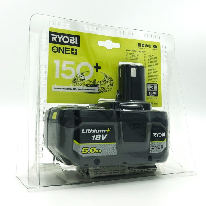 Ryobi RB18L50 rechargeable battery 18 V/5.0 Ah Lithium+ - FYNDVARA ryhmässä KOTI, TALOUS JA PUUTARHA / Työkalut & Tee itse / Paristot ja akut sähkötyökaluihin @ TP E-commerce Nordic AB (C75760D)