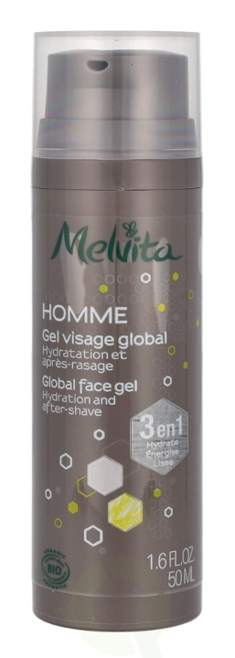 Melvita Homme Global Face Gel 50 ml ryhmässä KAUNEUS JA TERVEYS / Ihonhoito / Kasvot / Päivävoide @ TP E-commerce Nordic AB (C75999)
