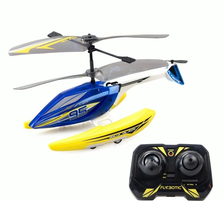 Silverlit Flybotic Aqua Blaze - kauko-ohjattava helikopteri ryhmässä LELUT, TUOTTEET LAPSILLE JA VAUVOILLE / Radio-ohjattava / Radio-ohjattavat helikopterit @ TP E-commerce Nordic AB (C76172)