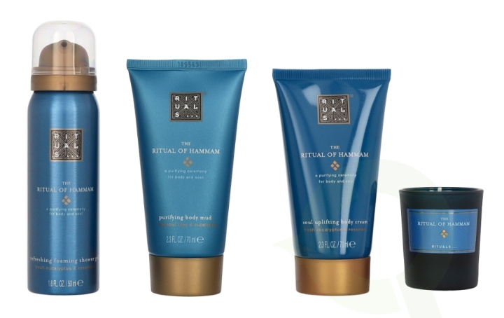 Rituals Hammam Set 215 ml Foaming Shower Gel 50ml/Body Mud 70ml/Body Cream 70ml/Scented Candle 25gr ryhmässä KAUNEUS JA TERVEYS / Lahjapakkaukset / Naisten lahjapakkaukset @ TP E-commerce Nordic AB (C76368)