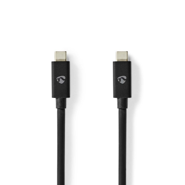 Nedis USB kaapeli | USB 4.0 Gen 2x2 | USB-C™ Uros | USB-C™ Uros | 240 W | 8K@60Hz | 20 Gbps | Niklattu | 2.00 m | Pyöreä | PVC | Musta | Label ryhmässä TIETOKOONET & TARVIKKEET / Kaapelit & Sovittimet / USB / USB-C @ TP E-commerce Nordic AB (C76624)