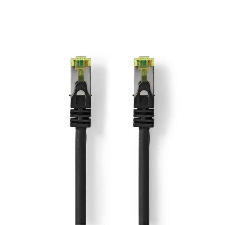 Nedis CAT7 verkkokaapeli | S/FTP | RJ45 uros | RJ45 uros | 0.25 m | Snagless | Pyöreä | LSZH | Musta | Label ryhmässä TIETOKOONET & TARVIKKEET / Kaapelit & Sovittimet / Verkko / Cat7 @ TP E-commerce Nordic AB (C76652)