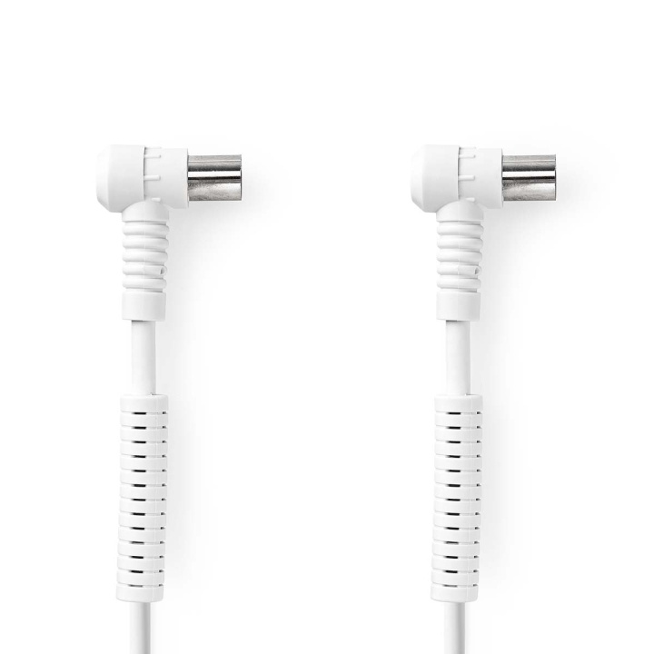 Nedis Koaksiaalikaapeli | IEC (Coax) Uros | IEC (Coax) Naaras | Niklattu | 120 dB | 75 Ohm | Nelinkertainen suojaus | 5.00 m | Pyöreä | PVC | Valkoinen | Label