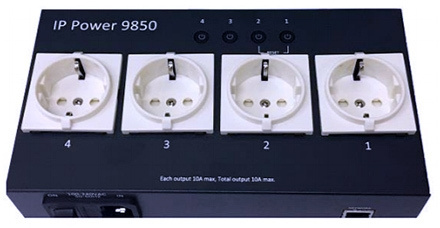 AVIOSYS IP POWER 9850 -etäohjattava verkkolaite neljällä sukopistorasialla ryhmässä KOTI, TALOUS JA PUUTARHA / Sähkö & Valaistus / Sähköasennus / Kytkimet @ TP E-commerce Nordic AB (C77284)