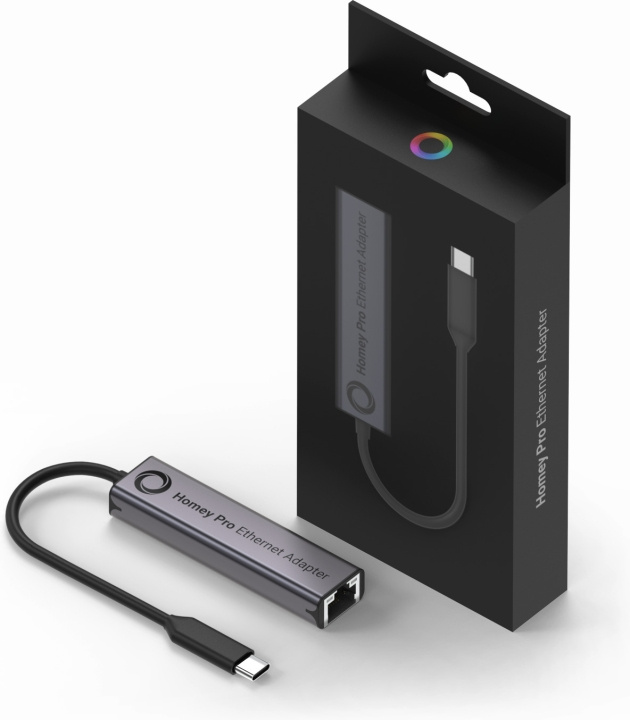 Athom Homey Pro Ethernet Adapter - verkkosovitin ryhmässä TIETOKOONET & TARVIKKEET / Verkko / Verkkokortti / USB @ TP E-commerce Nordic AB (C77834)