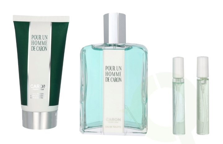 Caron Pour Un Homme De Caron Giftset 210 ml Edt Spray 125ml/Shower Gel 75ml/Le Matin Travel Spray 5ml/Le Soir Travel Spray 5ml ryhmässä KAUNEUS JA TERVEYS / Lahjapakkaukset / Miesten lahjapakkaukset @ TP E-commerce Nordic AB (C77948)