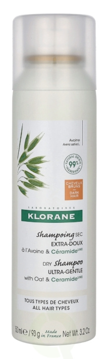 Klorane Dry Shampoo With Oat Milk - Tint 150 ml ryhmässä KAUNEUS JA TERVEYS / Hiukset &Stailaus / Hiustenhoito / Kuivashampoo @ TP E-commerce Nordic AB (C77961)