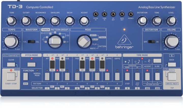 BEHRINGER TD-3-BU -syntetisaattori, sininen ryhmässä URHEILU, VAPAA-AIKA JA HARRASTUS / Harrastus / Musiikki / Tarvikkeet soittimille @ TP E-commerce Nordic AB (C78139)
