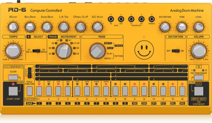 BEHRINGER RD-6 -analoginen rumpukone, keltainen ryhmässä URHEILU, VAPAA-AIKA JA HARRASTUS / Harrastus / Musiikki / Tarvikkeet soittimille @ TP E-commerce Nordic AB (C78209)