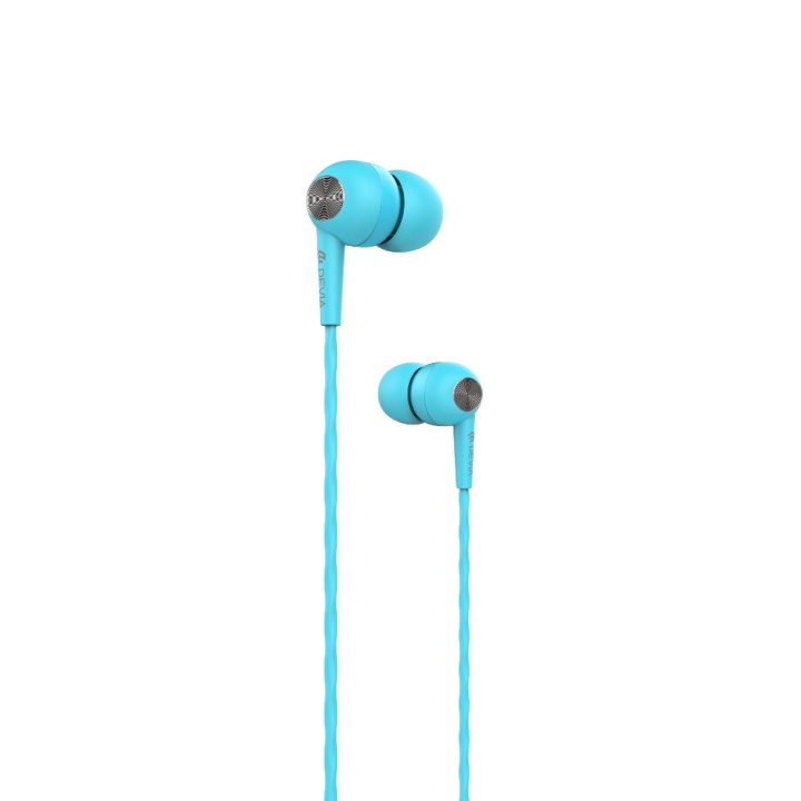 Devia langalliset kuulokkeet Kintone jack 3,5mm sininen ryhmässä KODINELEKTRONIIKKA / Ääni & Kuva / Kuulokkeet & Tarvikkeet / Kuulokkeet @ TP E-commerce Nordic AB (C78530)