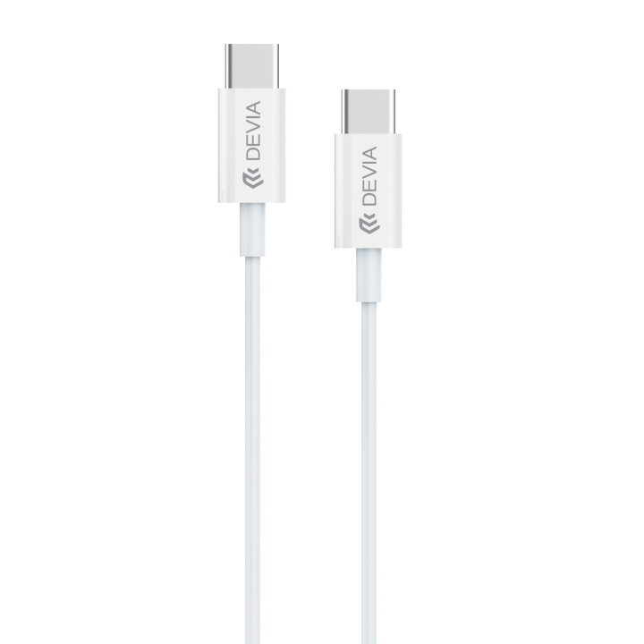 Devia kaapeli Smart EC042 PD USB-C - USB-C 60W 3A valkoinen ryhmässä ÄLYPUHELIMET JA TABLETIT / Laturit & Kaapelit / Kaapelit / Tyyppi C -kaapelit @ TP E-commerce Nordic AB (C78539)