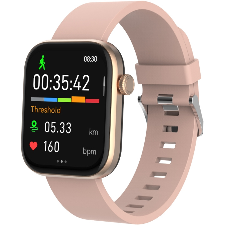 Denver Bluetooth AMOLED älykello vaaleanpunainen / beige ryhmässä URHEILU, VAPAA-AIKA JA HARRASTUS / Urheilu- ja sykekellot / Älykellot @ TP E-commerce Nordic AB (C78954)