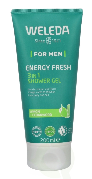 Weleda Men Energy Fresh 3 in1 Showergel 200 ml ryhmässä KAUNEUS JA TERVEYS / Hiukset &Stailaus / Hiustenhoito / Shampoo @ TP E-commerce Nordic AB (C79122)