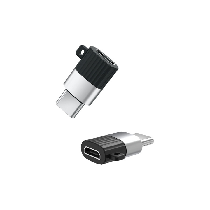 Xo sovitin NB149-A microUSB - USB-C musta ryhmässä TIETOKOONET & TARVIKKEET / Kaapelit & Sovittimet / USB / USB-C @ TP E-commerce Nordic AB (C79146)