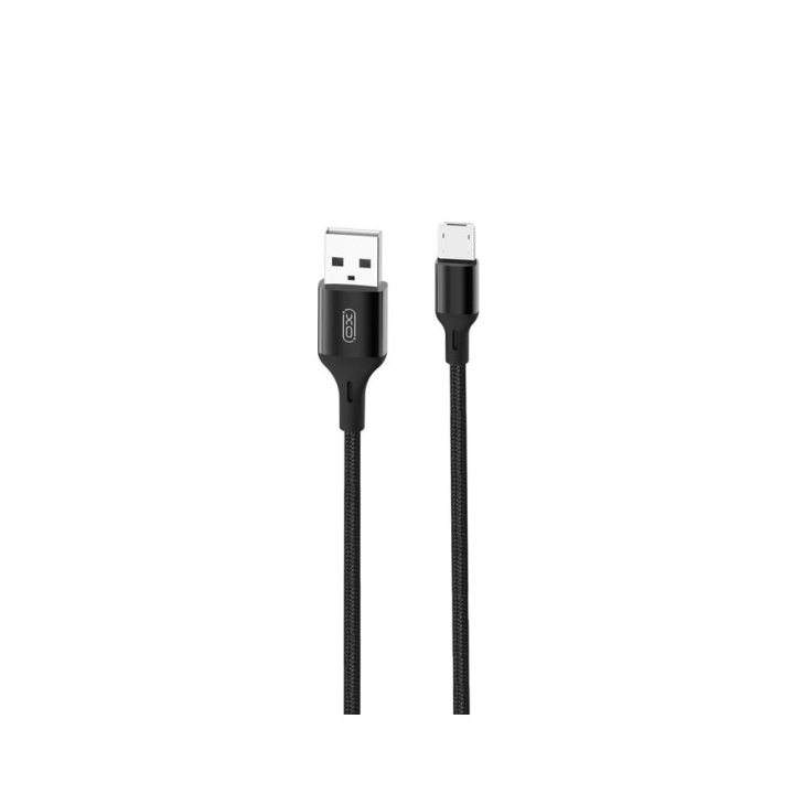 XO kabel NB143 USB - microUSB 2,0 m 2,4A svart ryhmässä ÄLYPUHELIMET JA TABLETIT / Laturit & Kaapelit / Kaapelit / MicroUSB-kaapelit @ TP E-commerce Nordic AB (C79195)