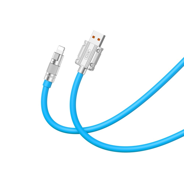 Xo kaapeli NB227 USB - Lightning 1,2 m 6A sininen ryhmässä ÄLYPUHELIMET JA TABLETIT / Laturit & Kaapelit / Kaapelit / Lightning kaapelit @ TP E-commerce Nordic AB (C79227)