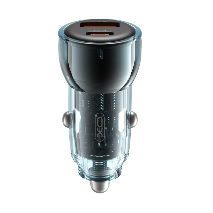 XO billaddare CC60 60W 1x USB 1x USB-C blå ryhmässä ÄLYPUHELIMET JA TABLETIT / Laturit & Kaapelit / Autolaturi / Autolaturi USB @ TP E-commerce Nordic AB (C79306)