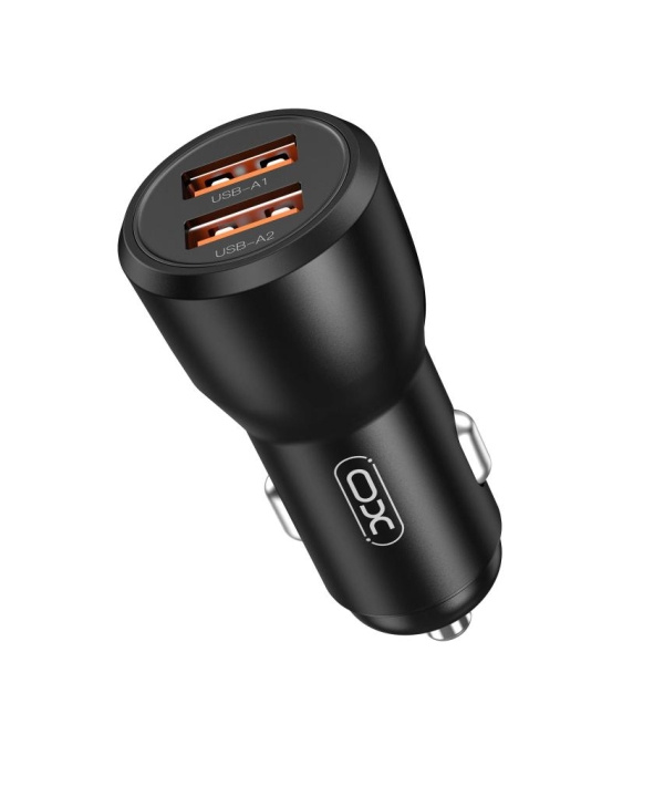 XO billaddare CC55 30W 2x USB svart ryhmässä ÄLYPUHELIMET JA TABLETIT / Laturit & Kaapelit / Autolaturi / Autolaturi USB @ TP E-commerce Nordic AB (C79310)
