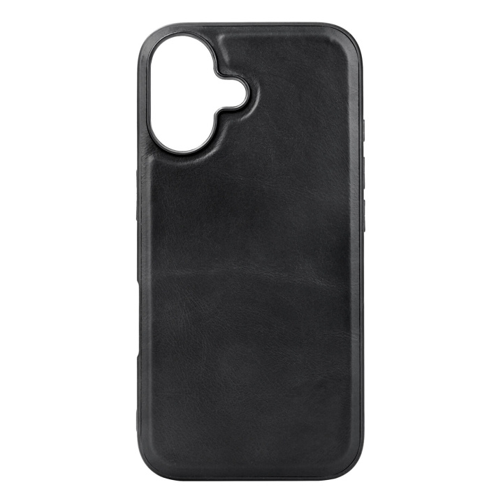 Buffalo Back cover Leather Magseries iPhone 16 Black ryhmässä ÄLYPUHELIMET JA TABLETIT / Puhelimen suojakotelo / Apple / iPhone 16 @ TP E-commerce Nordic AB (C79380)