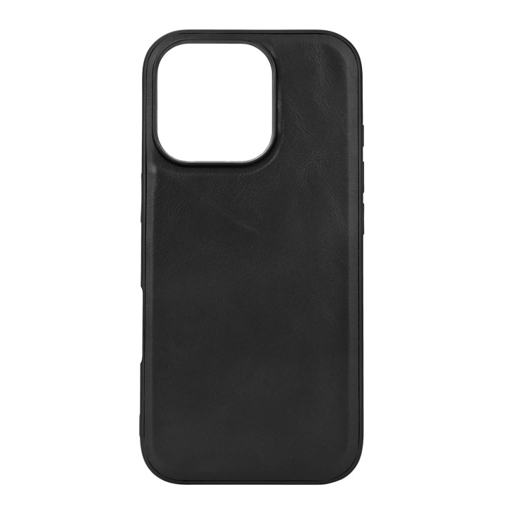 Buffalo Back cover Leather Magseries iPhone 16 Pro Black ryhmässä ÄLYPUHELIMET JA TABLETIT / Puhelimen suojakotelo / Apple / iPhone 16 @ TP E-commerce Nordic AB (C79382)