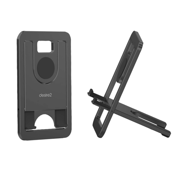 Desire2 Ultra ohut puhelinteline alumiinia tummanharmaa ryhmässä ÄLYPUHELIMET JA TABLETIT / Muut tarvikkeet / Popsockets @ TP E-commerce Nordic AB (C79473)