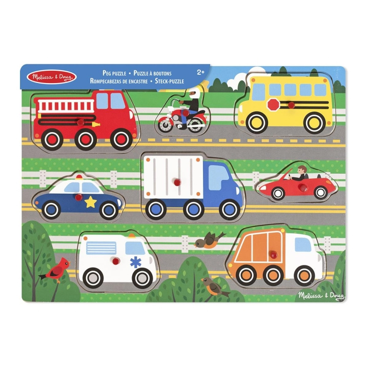 Melissa & Doug Puinen tikku palapeli Ajoneuvot ryhmässä LELUT, TUOTTEET LAPSILLE JA VAUVOILLE / Leikkikalut, Askartelu &Pelit / Lasten palapeli @ TP E-commerce Nordic AB (C79813)