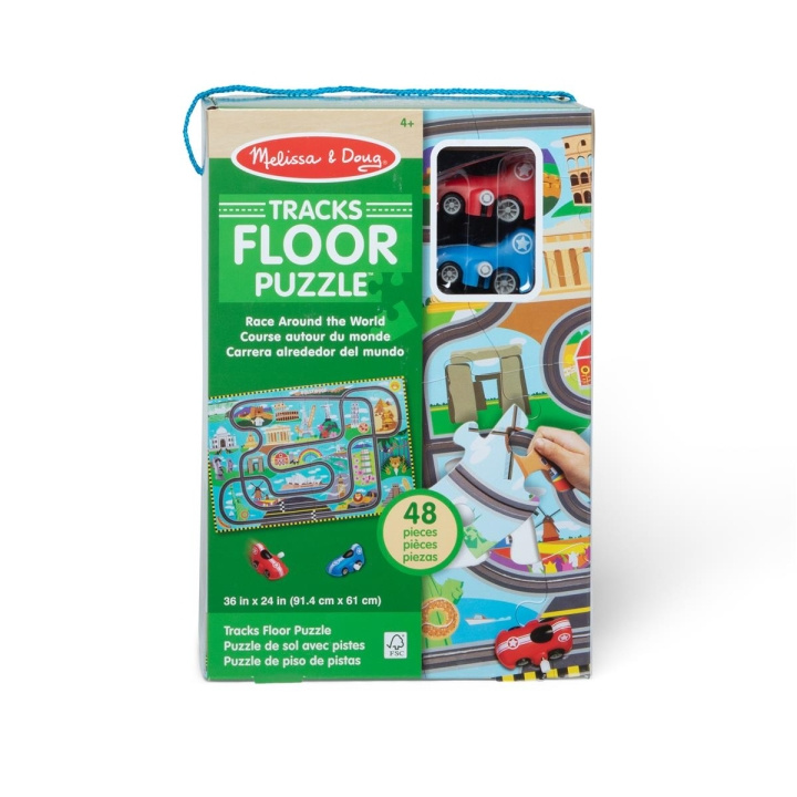 Melissa & Doug Lattia Puzzle & Play Set Race Track ryhmässä LELUT, TUOTTEET LAPSILLE JA VAUVOILLE / Leikkikalut, Askartelu &Pelit / Lasten palapeli @ TP E-commerce Nordic AB (C79856)