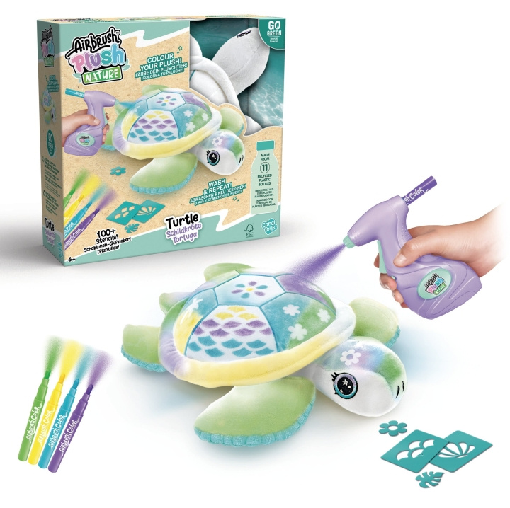 Airbrush Plush Kilpikonna (280) ryhmässä LELUT, TUOTTEET LAPSILLE JA VAUVOILLE / Leikkikalut, Askartelu &Pelit / Piirrä ja laske @ TP E-commerce Nordic AB (C80723)