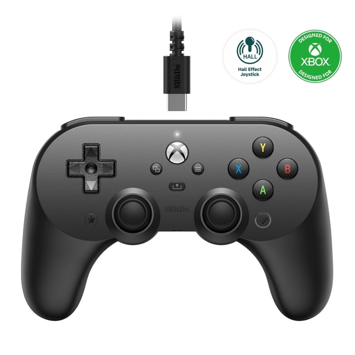 8Bitdo Pro 2 langallinen Xbox Gamepad Musta ryhmässä KODINELEKTRONIIKKA / Pelikonsolit & Tarvikkeet / Xbox One / Tarvikkeet @ TP E-commerce Nordic AB (C80903)
