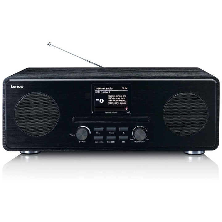 Lenco Internet / DAB+ / FM-radio CD-soittimella ja Bluetooth®:llä Musta ryhmässä KODINELEKTRONIIKKA / Ääni & Kuva / Kotiteatteri, HiFi ja kannettavat / Radio & Herätyskellot / Nettiradio @ TP E-commerce Nordic AB (C81427)