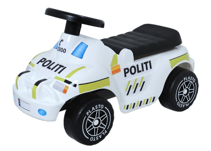 Plasto Pikkulapsi Polisbil SE/NO/FI-tarrat, längd 60 cm, sitt höjd 22 cm i laatikko ryhmässä LELUT, TUOTTEET LAPSILLE JA VAUVOILLE / Ulkoleut / Puutarhalelut @ TP E-commerce Nordic AB (C81740)