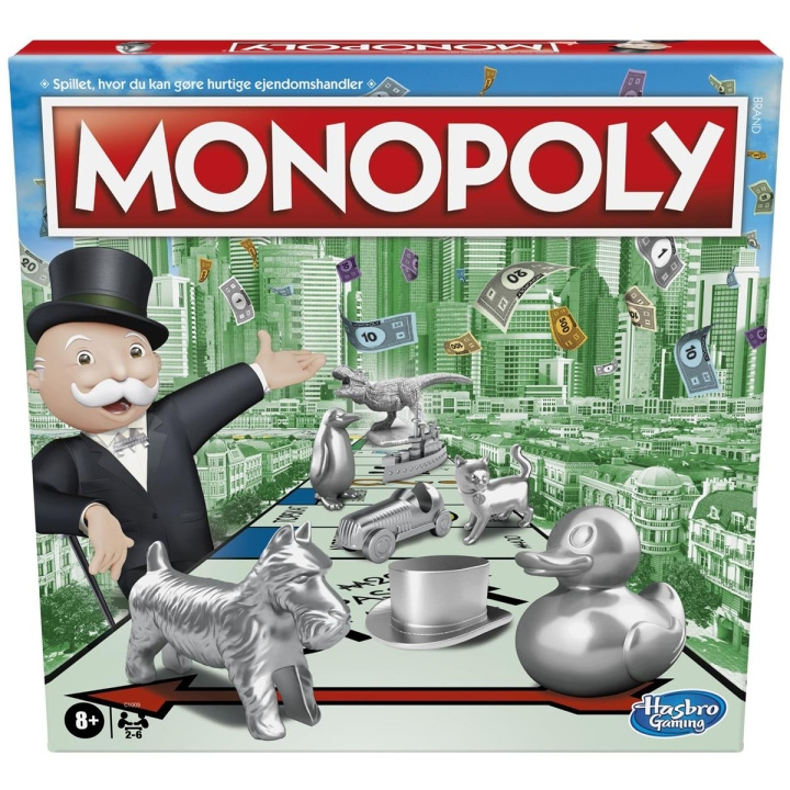 Hasbro Monopoly Classic (DK) ryhmässä LELUT, TUOTTEET LAPSILLE JA VAUVOILLE / Peli / Lautapelit @ TP E-commerce Nordic AB (C83238)