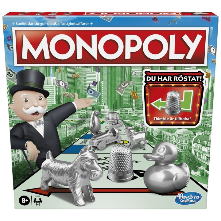 Hasbro Monopoly Classic (SE) ryhmässä LELUT, TUOTTEET LAPSILLE JA VAUVOILLE / Peli / Lautapelit @ TP E-commerce Nordic AB (C83276)